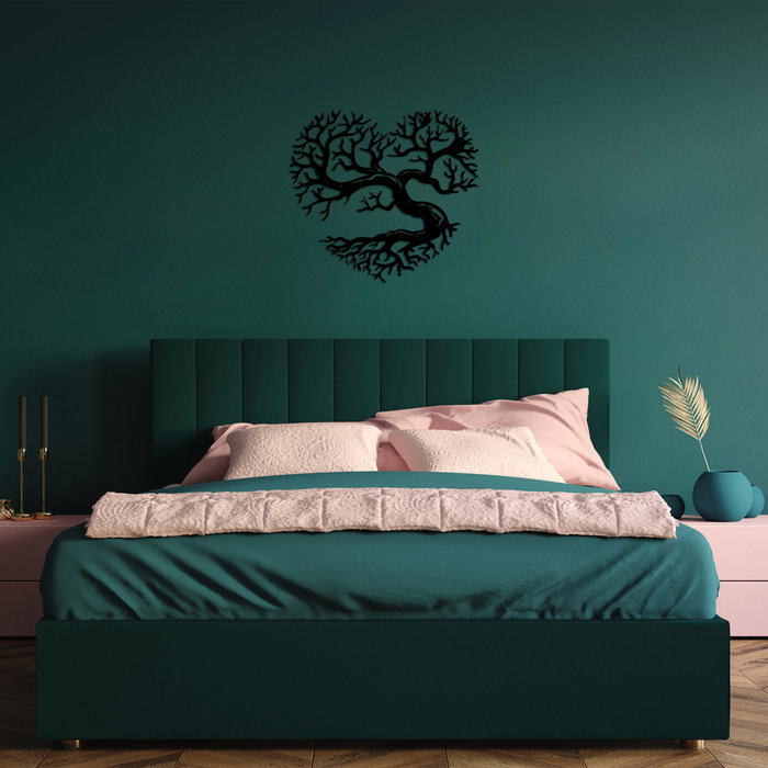 Wallity Heart Tree Escultura de Pared de Metal Negra Wallity Heart Tree Escultura de Pared de Metal Negra